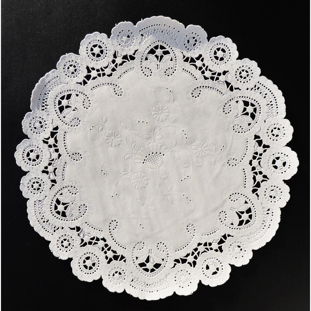 100 - 10" White FRENCH LACE Paper Doilies || White Paper Lace Doily